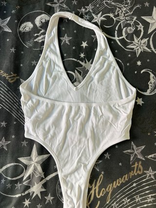 Body Halter Shein Blanco Talla S