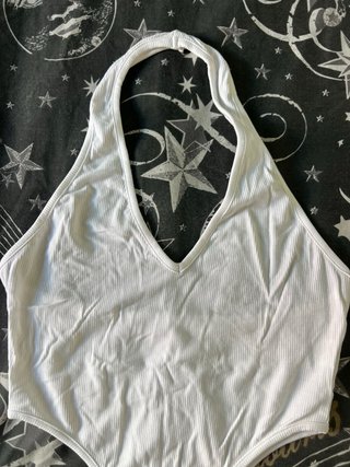 Body Halter Shein Blanco Talla S