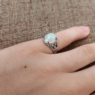 Anillo Plata 925 Opalina Multicolor