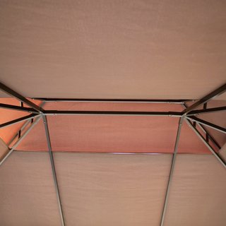 Gazebo da Giardino 3x4m Doppio Tetto e Zanzariere