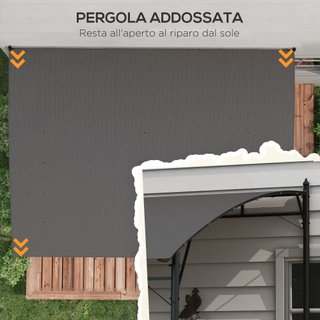 Pergola Gazebo con 12 Fori di Drenaggio in Metallo