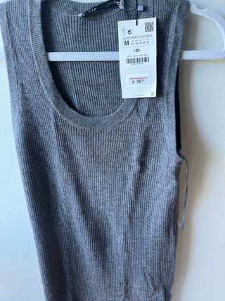 Jersey Lana Zara Gris Talla M