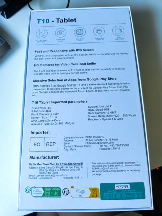 YESTEL FHD Tablet PC Android 11