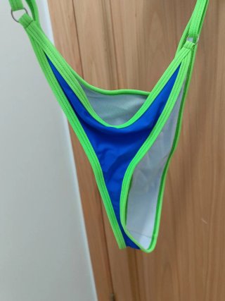 Trikiini azul y verde talla S