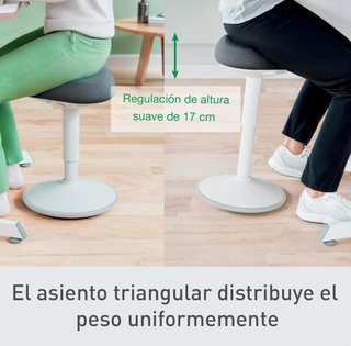 Taburete Leitz Active Ergo Gris