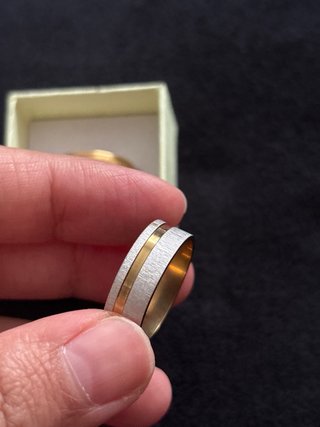 Conjunto 2 Anillos Matrimonio Chapado Oro
