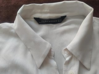 Blusa Zara Blanca Talla XS