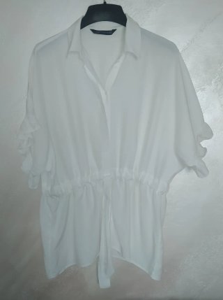 Blusa Zara Blanca Talla XS