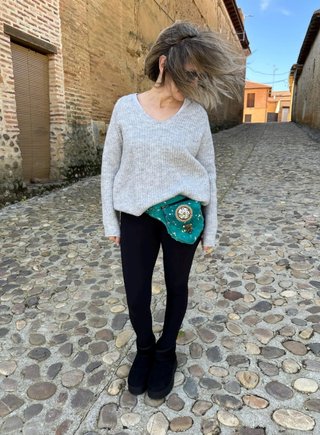 Riñonera de piel hecha a mano
