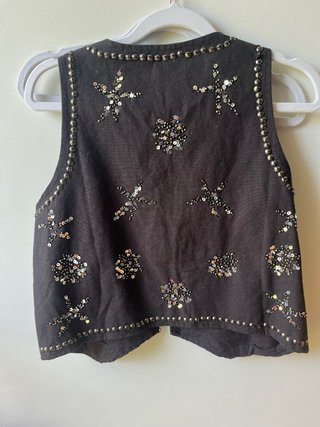 Chaleco Renatta&Go lentejuelas negro/plata Talla S