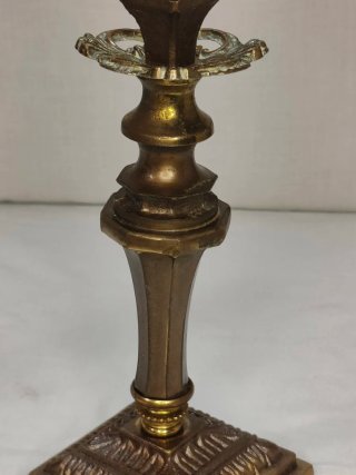 Coppia Lampade Tiffany Vetro Giallo Blu