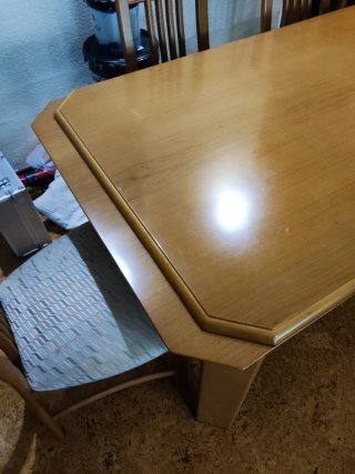 Mesa comedor extensible y 6 sillas madera