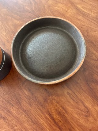Juego cerámica artesanal: vaso y cenicero