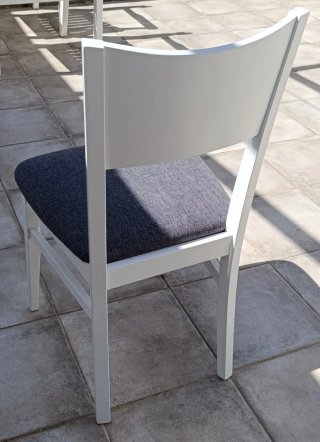Juego de 6 sillas de comedor blancas