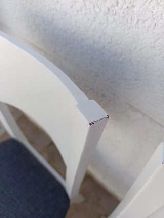 Juego de 6 sillas de comedor blancas