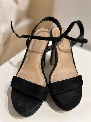 Sandalias de tacón negras