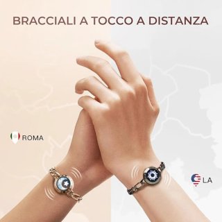 Braccialetti di coppia a distanza bluetooth