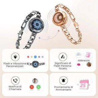 Braccialetti di coppia a distanza bluetooth