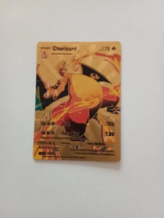 Carta Pokémon Charizard Stage 2 Dorada