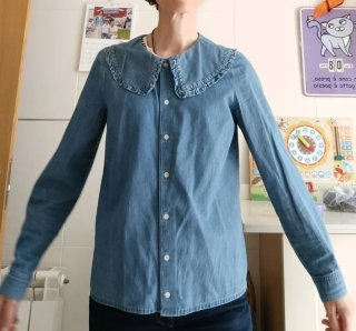 Blusa denim Stradivarius mujer