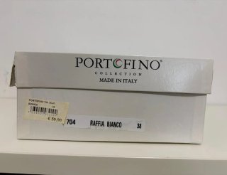 Sandali zeppa rafia Portofino bianchi