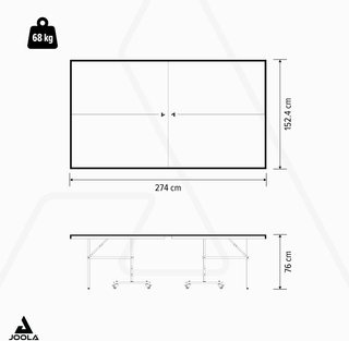Mesa Ping Pong JOOLA J500A Aluminio Exterior