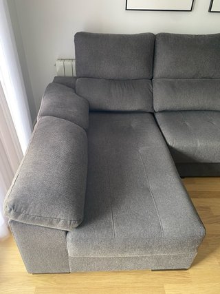 Sofá chaise longue gris 2,60m