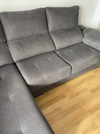 Sofá chaise longue gris 2,60m