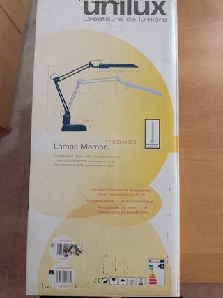 Lámpara de mesa flexo negra