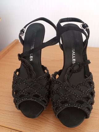 Sandalias Pedro Miralles Tacón Fiesta Negras