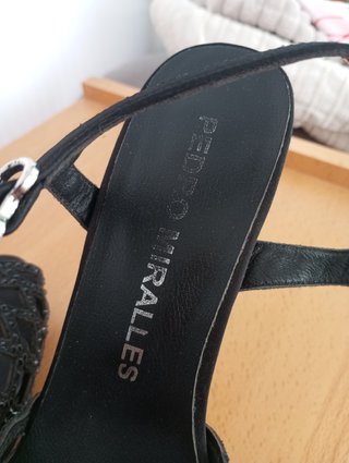 Sandalias Pedro Miralles Tacón Fiesta Negras
