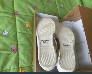 Zapatillas Pepe Jeans Blancas y Doradas talla 41