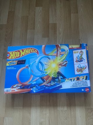 Pista Hot Wheels 4 Loopings