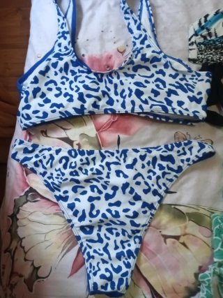 Bikinis mujer azul y verde