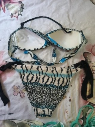 Bikinis mujer azul y verde
