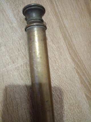 Fumigador antiguo latón y madera
