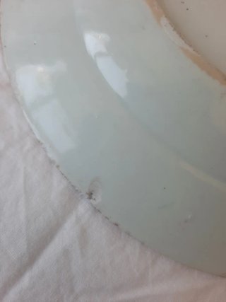 Plato Qianlong s.XVIII Azul y Blanco