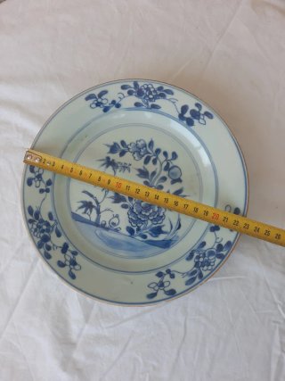 Plato Qianlong s.XVIII Azul y Blanco
