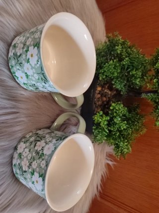 Juego de 2 tazas florales