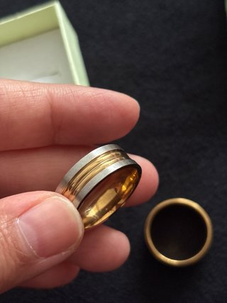 Conjunto Anillos Matrimonio Chapado Oro