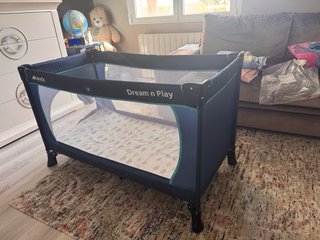 Cuna de viaje Hauck Dream N Play azul 120x70