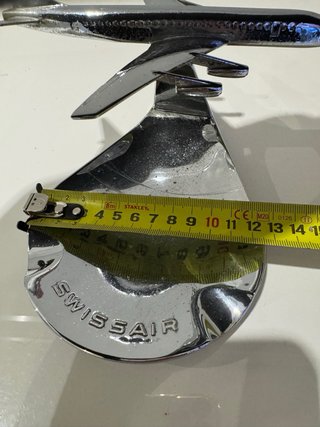 Cenicero Swissair Avión Metal Cromado