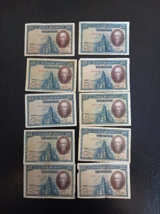 50 Billetes Españoles Varios Valores.