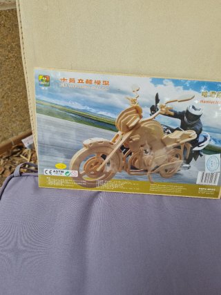 Puzzle 3D Moto Madera