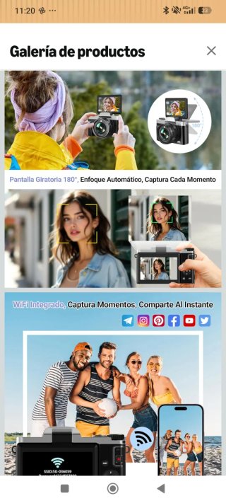 Cámara Digital WiFi 4K Ultra HD