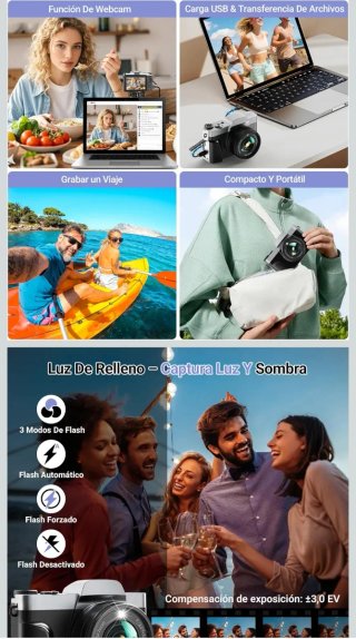 Cámara Digital WiFi 4K Ultra HD