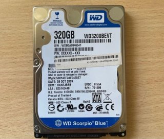Disco Duro Western Digital 320GB WD3200BEVT
