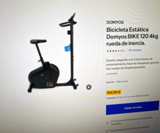 Bicicleta Estática Domyos 120
