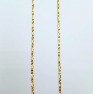 Cadena de Oro 18K Cartier, Fígaro 3x1, 8,4gr, 60cm