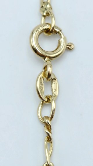 Cadena de Oro 18K Cartier, Fígaro 3x1, 8,4gr, 60cm